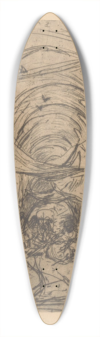 Marius Bauer - Kooplieden in een bazaar in Constantinopel 39.3 inch art pintail longboard deck