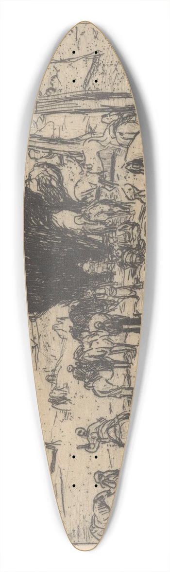 Marius Bauer - Ruiterij 39.3 inch art pintail longboard deck