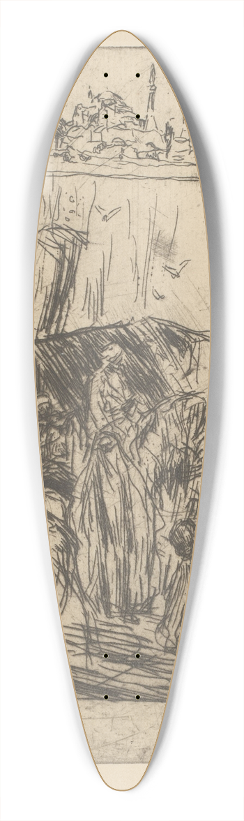 Marius Bauer - Twee voorstellingen uit Adrianopel. 39.3 inch art pintail longboard deck