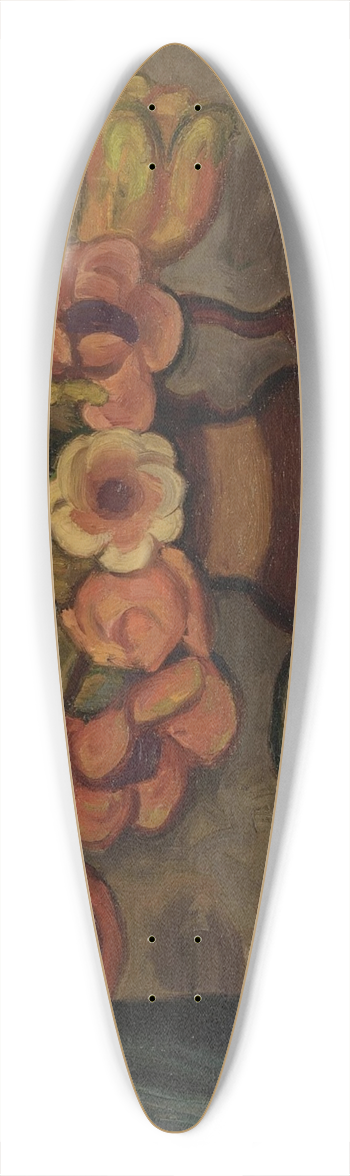 Mark Gertler - Tulips and mimosa 39.3 inch art pintail longboard deck