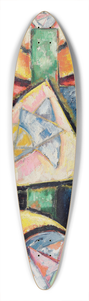 Marsden Hartley - Abstraction 39.3 inch art pintail longboard deck