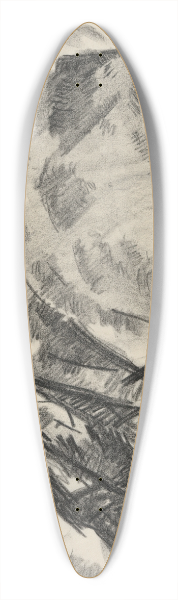 Marsden Hartley - Landscape 39.3 inch art pintail longboard deck
