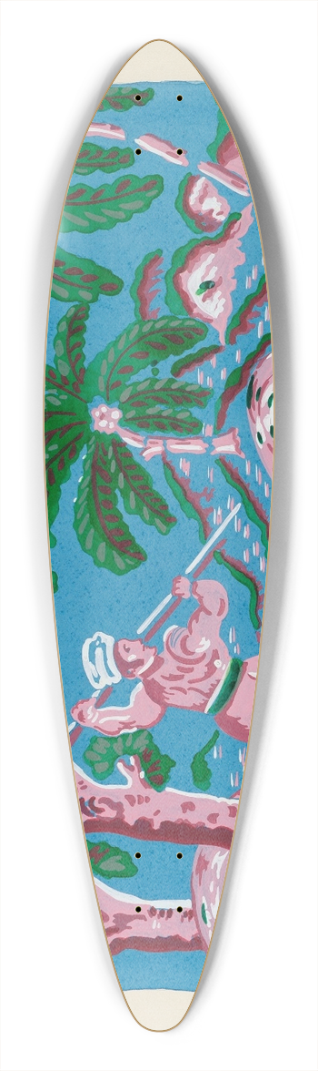 Martin Partyka - Bandbox Paper 39.3 inch art pintail longboard deck