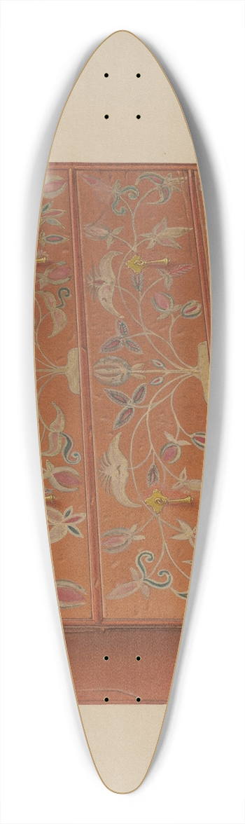 Martin Partyka - Painted Chest 39.3 inch art pintail longboard deck