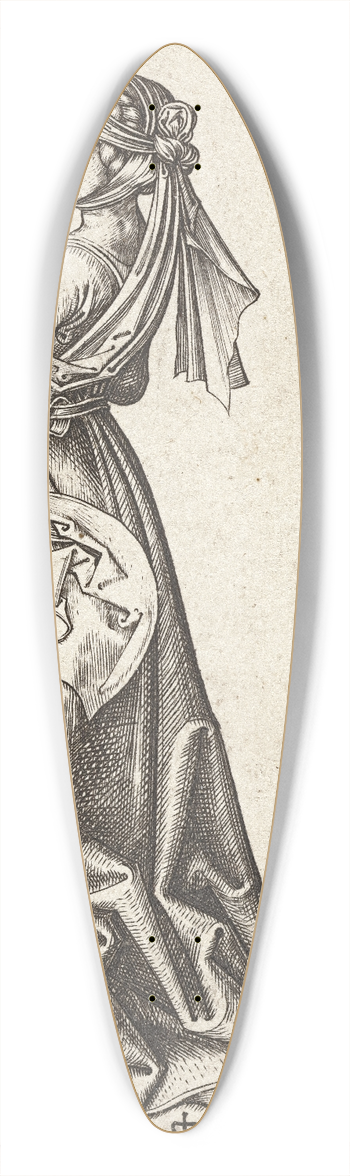 Martin Schongauer - The first foolish Virgin 39.3 inch art pintail longboard deck