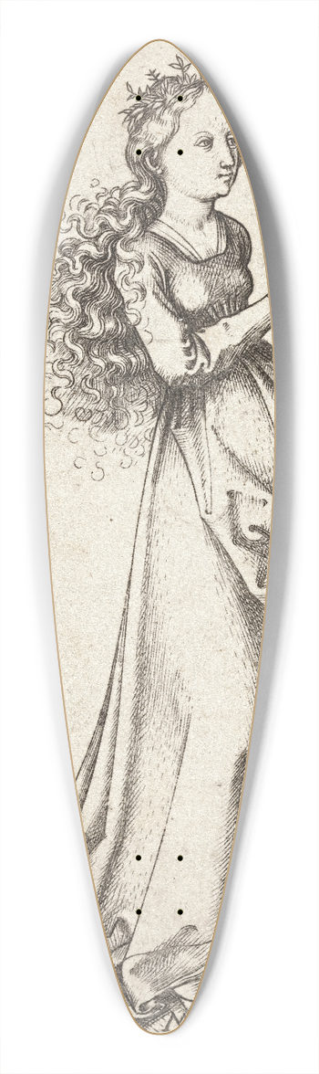 Martin Schongauer - The first wise Virgin 39.3 inch art pintail longboard deck
