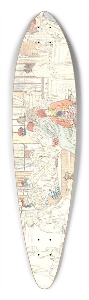 Martinus Rrbye - Det indre af en tyrkisk caf 39.3 inch art pintail longboard deck