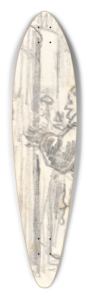 Martinus Rrbye - En gejstlig ved en halvben dr 39.3 inch art pintail longboard deck