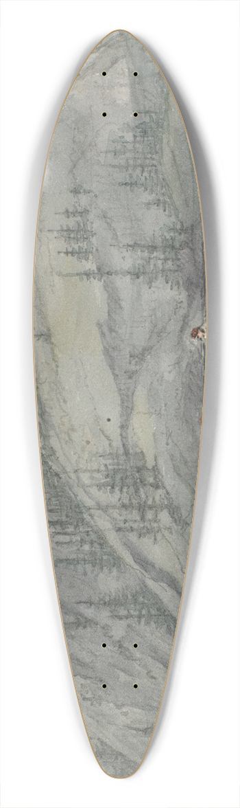 Martinus Rrbye - Fjordlandskab med robd. Krderen, Norge 39.3 inch art pintail longboard deck