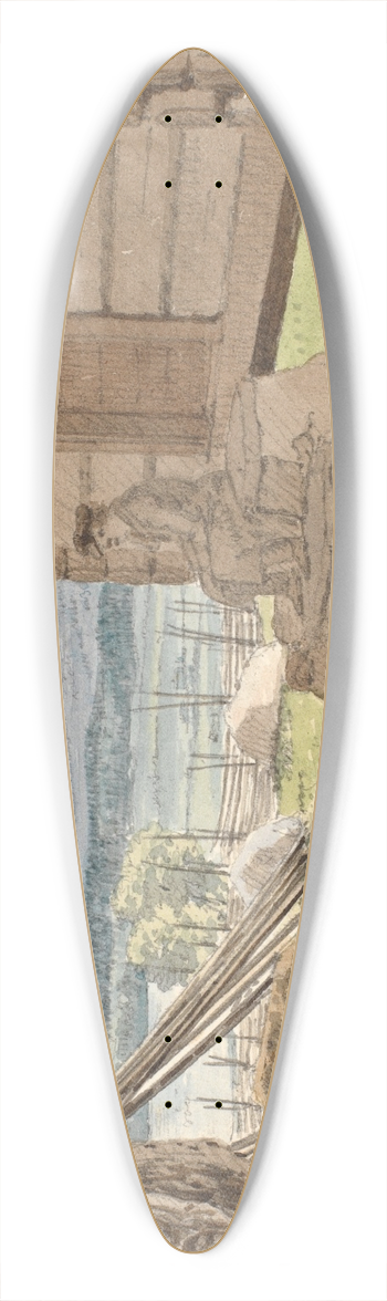 Martinus Rrbye - Parti med sterhytte 39.3 inch art pintail longboard deck