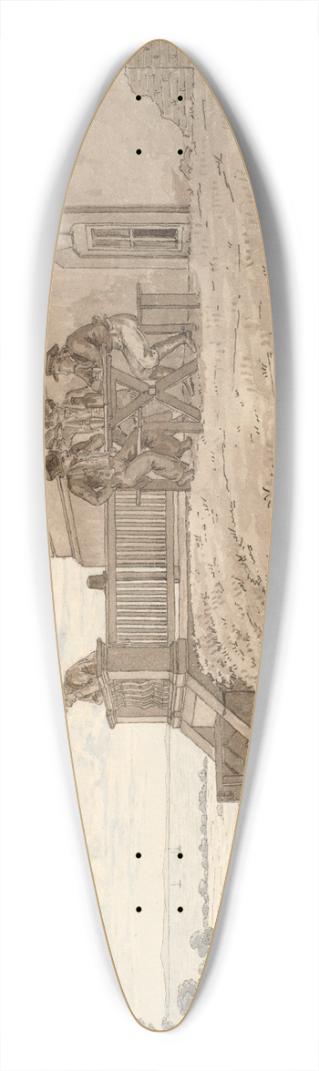 Martinus Rrbye - Parti ved Eremitagen, med udsigt til Stranden 39.3 inch art pintail longboard deck