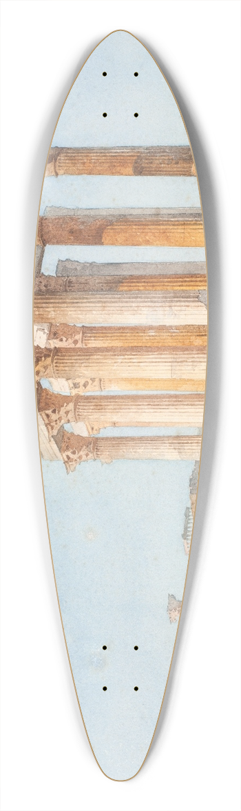 Martinus Rrbye - The Temple of Zeus 39.3 inch art pintail longboard deck