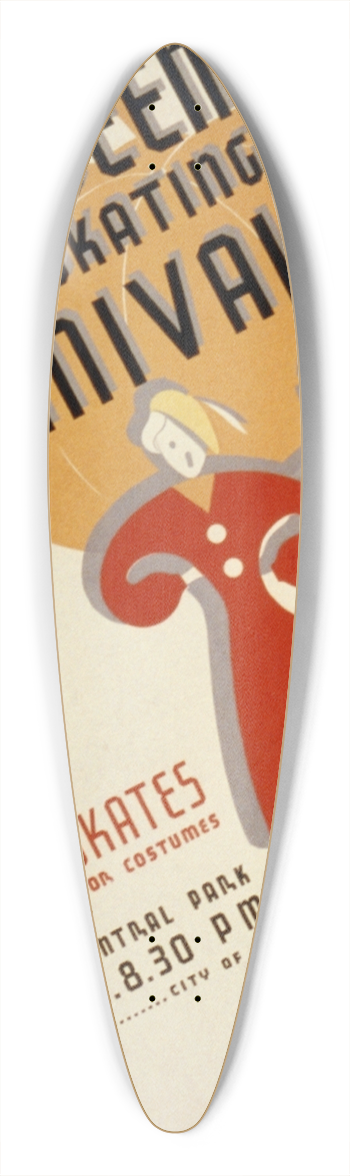 Martin Weitzman - Halloween roller skating carnival 39.3 inch art pintail longboard deck