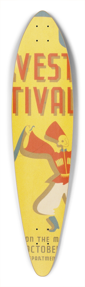 Martin Weitzman - Harvest festival 39.3 inch art pintail longboard deck