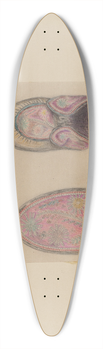 Mary Berner - Moccasin 39.3 inch art pintail longboard deck