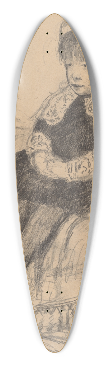 Mary Cassatt - Child Seated on a Sofa 39.3 inch art pintail longboard deck