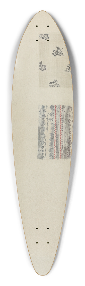 Mary C. Davidson - Calico Prints from Costume 39.3 inch art pintail longboard deck
