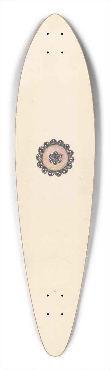 Mary Fitzgerald - Buttons 39.3 inch art pintail longboard deck