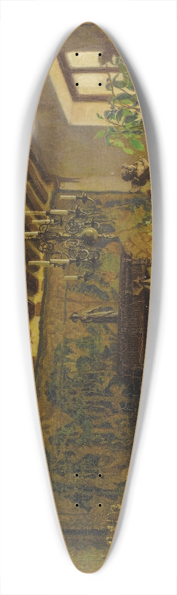 Mary Macmonnies Low - Frederick MacMonnies in his studio 39.3 inch art pintail longboard deck