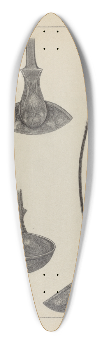 Matthew Mangiacotti - Pewter Spoon 39.3 inch art pintail longboard deck