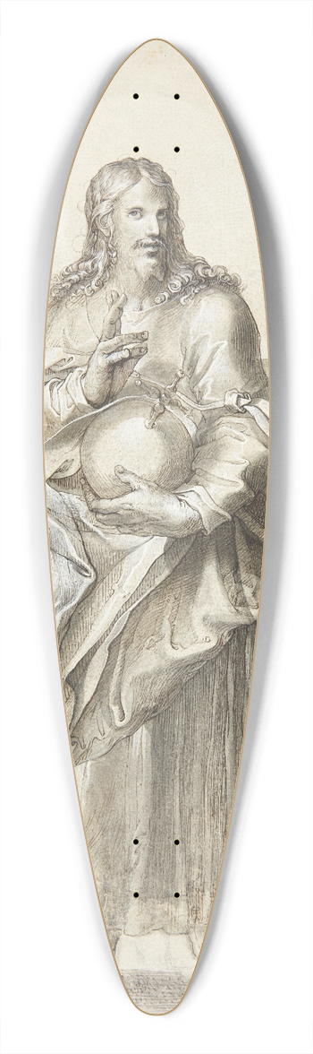 Matthus Gundelach - Jesus og de 12 apostle- Jesus 39.3 inch art pintail longboard deck