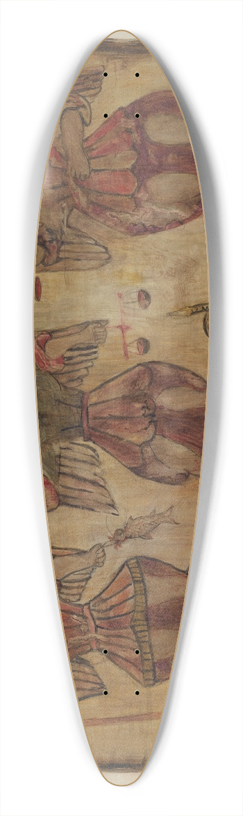 Maude Valle - Santos Retablos 39.3 inch art pintail longboard deck