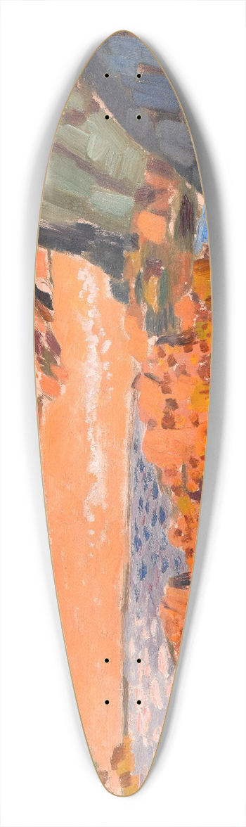 Maurice Denis - La plage rouge 39.3 inch art pintail longboard deck