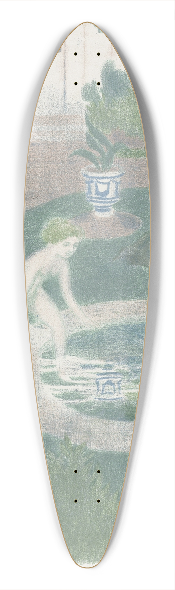 Maurice Denis - Le reflet dans la fontaine 39.3 inch art pintail longboard deck