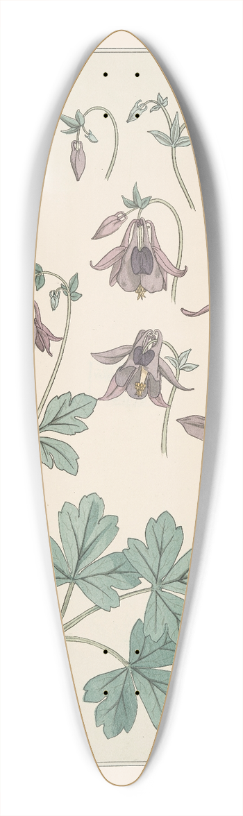 Maurice Pillard Verneuil - Ancolie 39.3 inch art pintail longboard deck