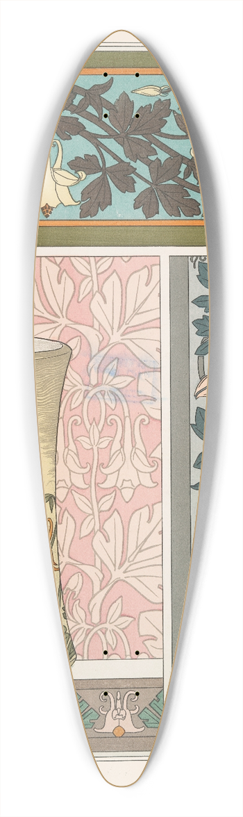 Maurice Pillard Verneuil - Ancolie 2 39.3 inch art pintail longboard deck