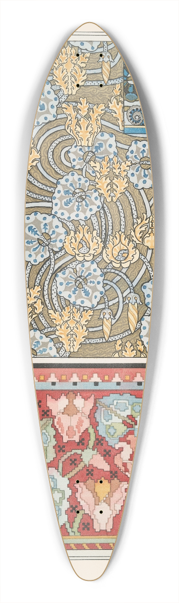 Maurice Pillard Verneuil - Cyclamen 4 39.3 inch art pintail longboard deck