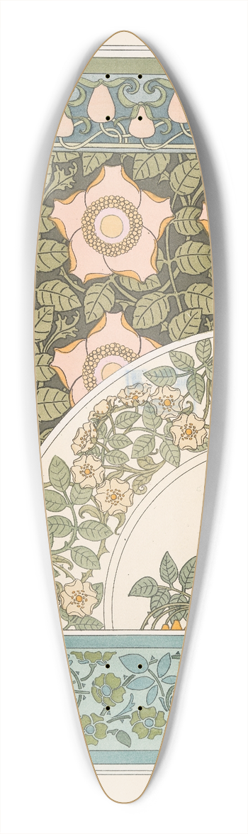 Maurice Pillard Verneuil - Eglantier 2 39.3 inch art pintail longboard deck