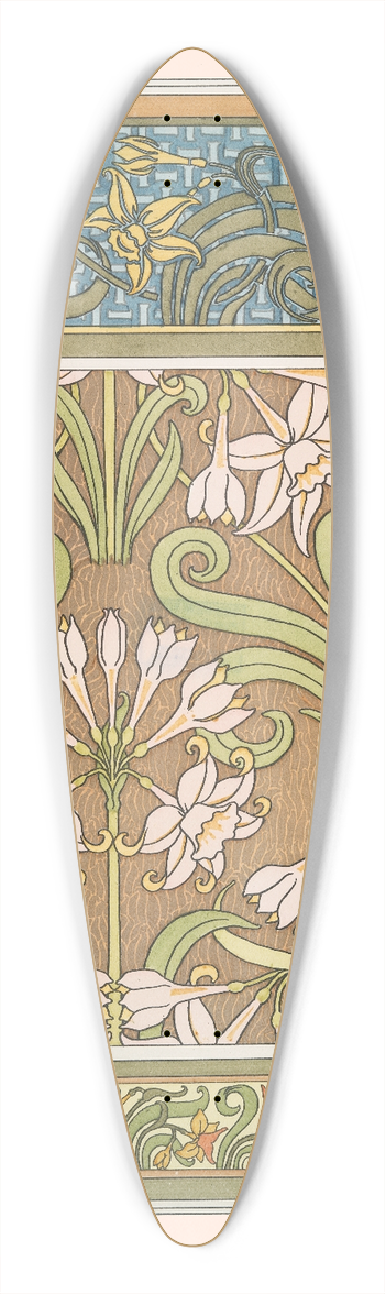 Maurice Pillard Verneuil - Jonquille 2 39.3 inch art pintail longboard deck