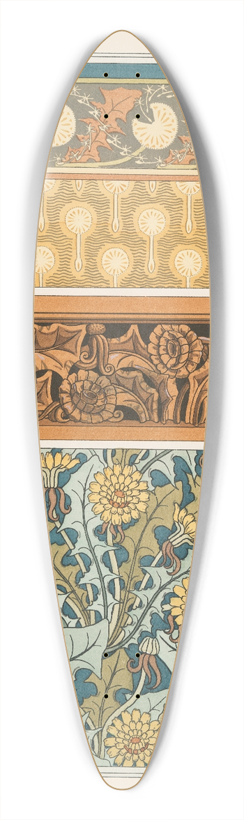 Maurice Pillard Verneuil - Pissenlit 2 39.3 inch art pintail longboard deck