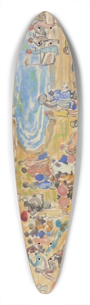 Maurice Prendergast - View Along New England Coast 39.3 inch art pintail longboard deck