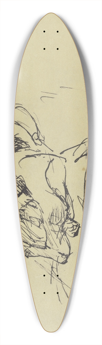 Max Beckmann - Cat 39.3 inch art pintail longboard deck
