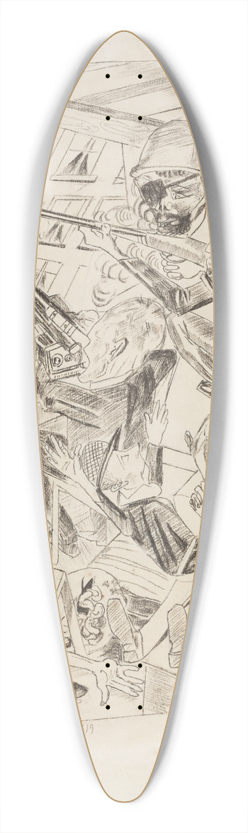 Max Beckmann - Die Letzten 39.3 inch art pintail longboard deck