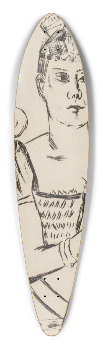 Max Beckmann - Schiebude 39.3 inch art pintail longboard deck