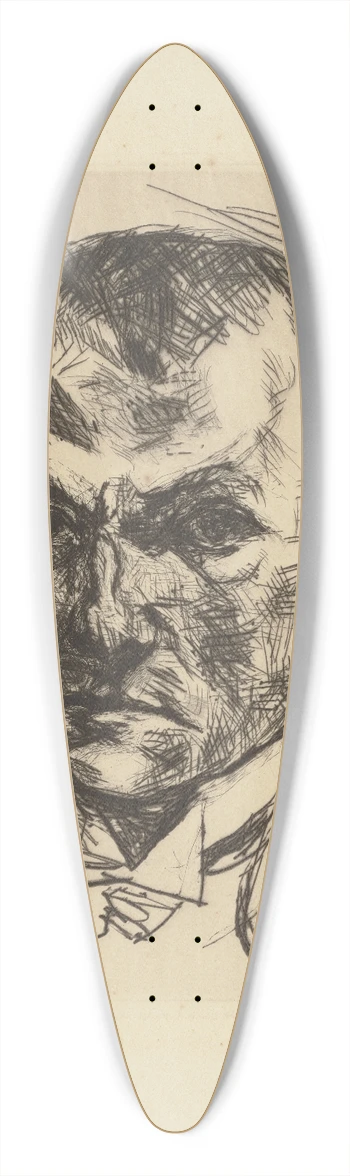 Max Beckmann - Self-Portrait 39.3 inch art pintail longboard deck