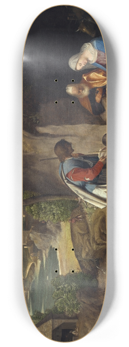 Giorgione - The Adoration of the Shepherds 8.25 inch art skate deck
