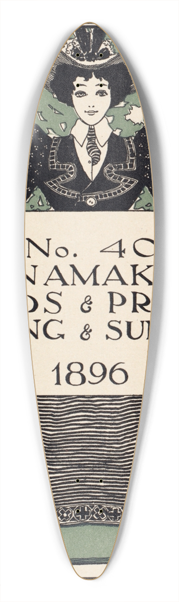 Maxfield Parrish - No. 40. Wanamakers goods & prices, spring and summer 1896 39.3 inch art pintail longboard deck