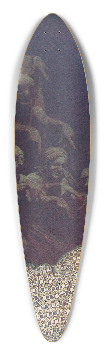 Maxfield Parrish - Seein Things 39.3 inch art pintail longboard deck