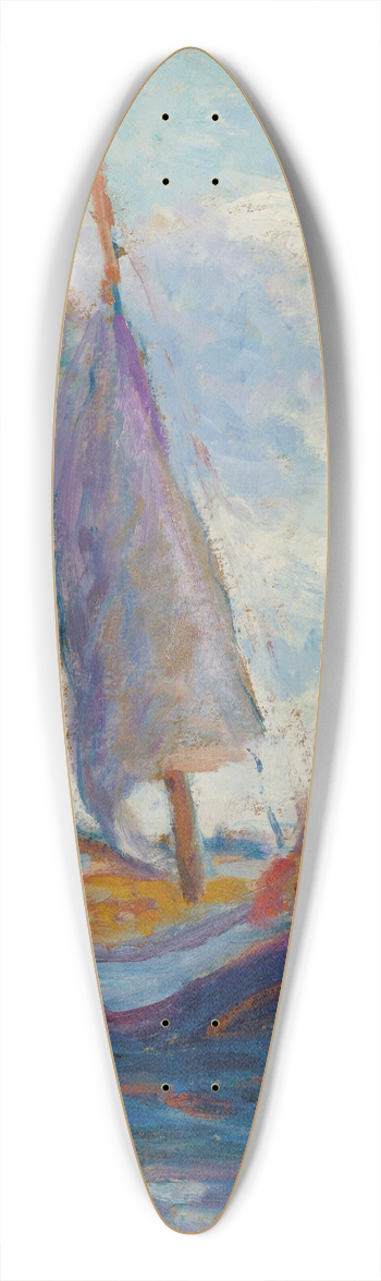 Maximilien Luce - Bateaux hollandais 39.3 inch art pintail longboard deck