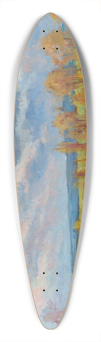Maximilien Luce - Bords de Seine  Guernes 39.3 inch art pintail longboard deck