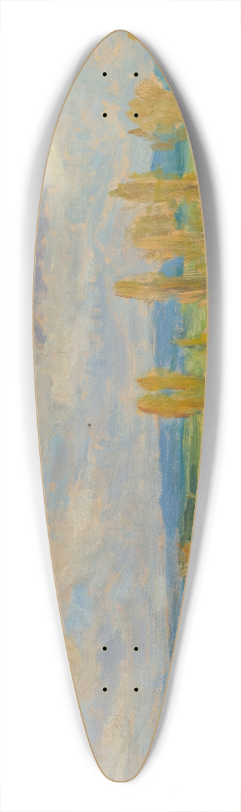 Maximilien Luce - La Seine  Guernes 39.3 inch art pintail longboard deck