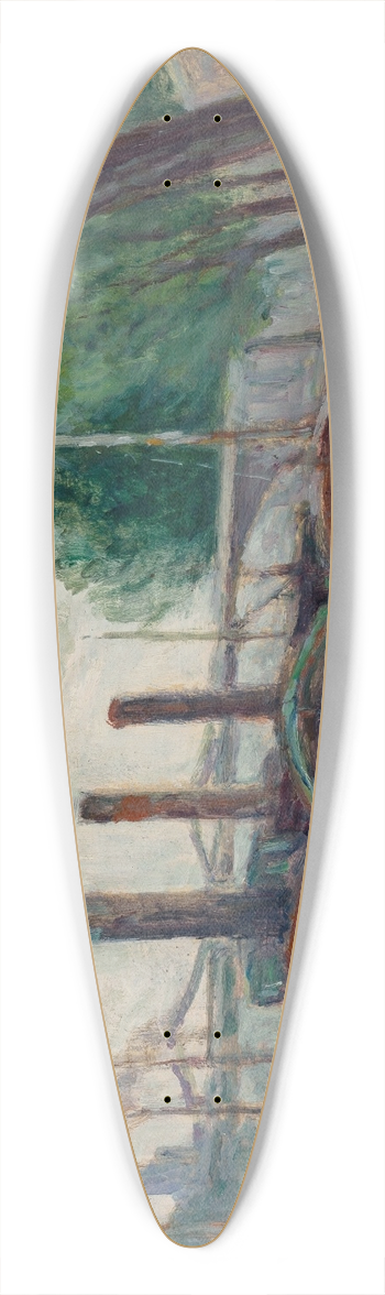 Maximilien Luce - Les bords de la Seine prs de la Roche-Guyon 39.3 inch art pintail longboard deck