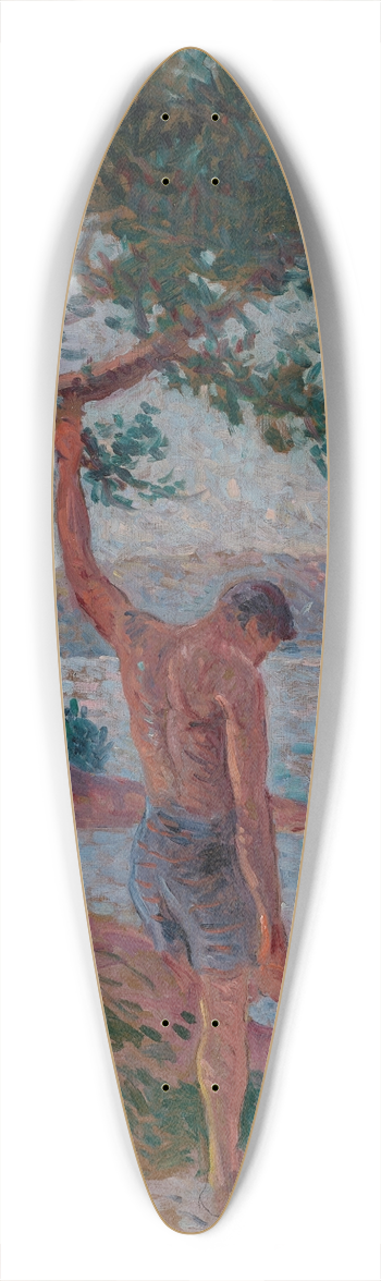 Maximilien Luce - Saint-Tropez, baigneurs sous la pinde 39.3 inch art pintail longboard deck