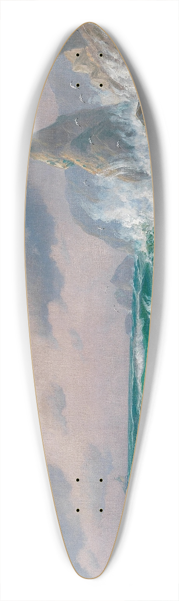 Max Jensen - Stormy Sea before a Rocky Coast 39.3 inch art pintail longboard deck