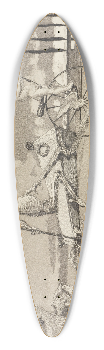 Max Klinger - Amor, Tod und Jenseits (Intermezzi, Opus IV, Blatt 12) 39.3 inch art pintail longboard deck
