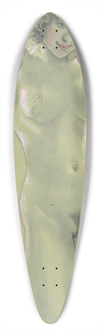 Max Klinger - Female Nude 39.3 inch art pintail longboard deck